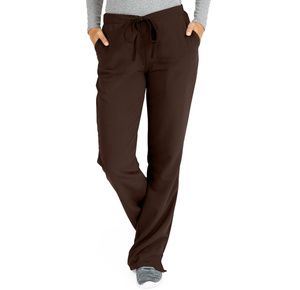 Medline Melrose Ave Womens Stretch Fabric Boot Cut Scrub Pants - Chocolate