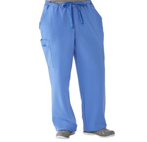 Medline Illinois Ave Mens Athletic Cargo Scrub Pants with 7 Pockets - Ceil Blue