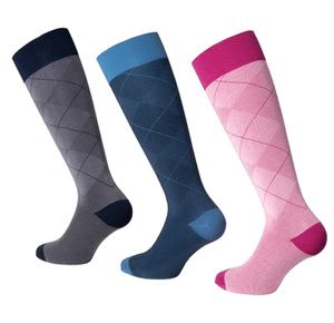 BSN Jobst Casual Pattern Closed Toe Knee High 20 - 30 mmHg Compression Socks Long Style