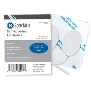BodyMed Oval White Foam Carbon Electrode