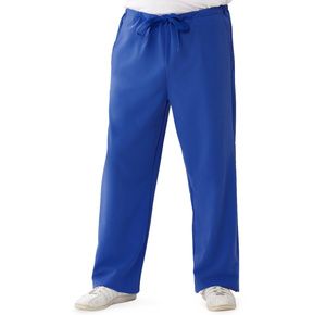 Medline Newport Ave Unisex Stretch Fabric Scrub Pants with Drawstring - Royal Blue
