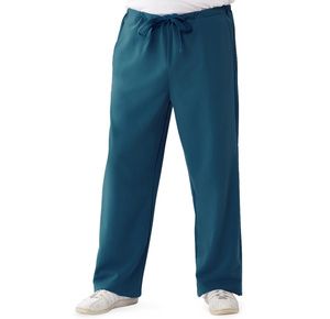 Medline Newport Ave Unisex Stretch Fabric Scrub Pants with Drawstring - Caribbean Blue
