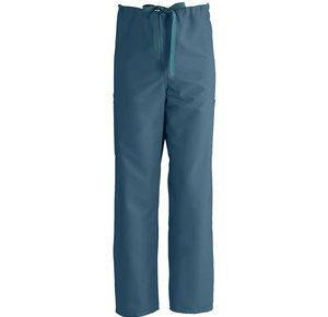 Medline ComfortEase Unisex Non-Reversible Drawstring Cargo Pants - Caribbean Blue