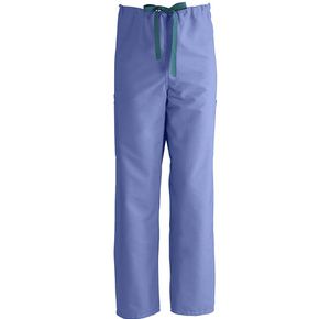 Medline ComfortEase Unisex Non-Reversible Drawstring Cargo Pants - Ceil Blue