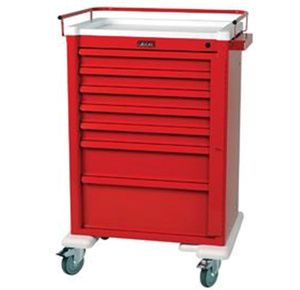 Harloff Super Seven Drawer Aluminum Crash Cart With Emergency Package
