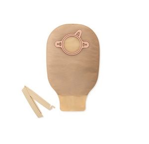 Hollister New Image Two-Piece Beige Mini Drainable Pouch With Clamp Closure