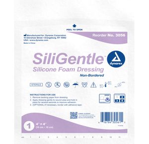 Dynarex SiliGentle Non-Adhesive Silicone Foam Dressing