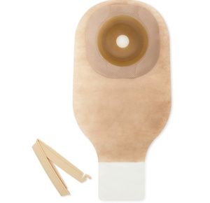 Hollister Premier One-Piece Extended Flat Pre-Cut Transparent Drainable Pouch With Clamp Closure