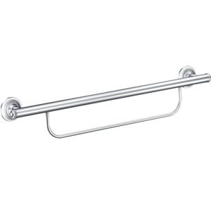Moen 24 Inches Brushed Nickel Grab Bar With Towel Bar
