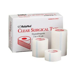 Med PRIDE Transparent Medical Tape (Pack of 12 Rolls) - First Aid Adhesive  Clear Surgical Bandage Tape For Wound Dressing Care No Latex, Breathable  And Hypoallergenic - 1 inch x 10 Yds 1 X 10 yds
