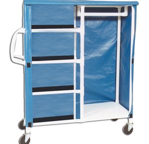 MJM International Combo Cart with Shelves And Hanging Rack