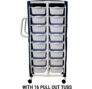 MJM International Specialty Cart with Pull Out Tubs