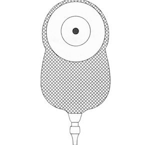 Marlen UltraLite One-Piece Shallow Convex Pre-cut Urostomy Pouch With Skin Shield Barrier