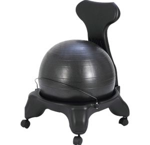 CanDo Plastic Ball Chair with Back