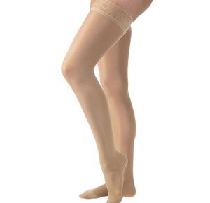 BSN Jobst Ultrasheer Thigh High 15-20 mmHg Compression Stockings with Silicone Lace Border in Petite:  BSN Jobst Ultrasheer Thigh High 15-20 mmHg Compression Stockings with Silicone Lace Border in Petite