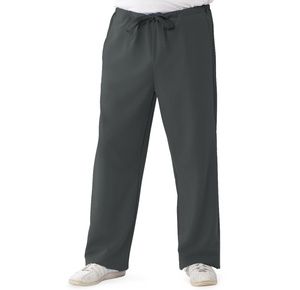 Medline Newport Ave Unisex Stretch Fabric Scrub Pants with Drawstring - Charcoal