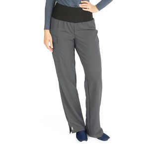 Medline Ocean Ave Womens Stretch Fabric Support Waistband Scrub Pants - Charcoal