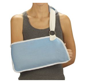 DeRoyal Light Blue Arm Sling with Hook and Loop Closure