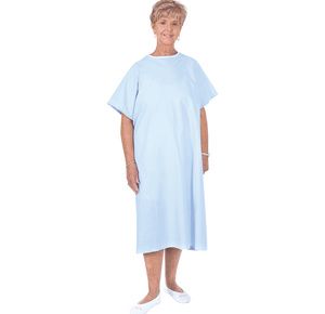 Womens Long sleeve 3 pack 100% Cotton knit nightgown with adaptive