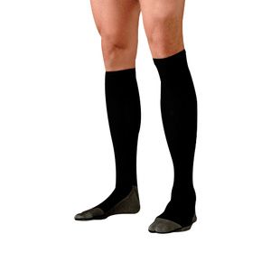Juzo Soft Ribbed Knee High 30-40mmHg Compression Socks With Silver Sole For Men