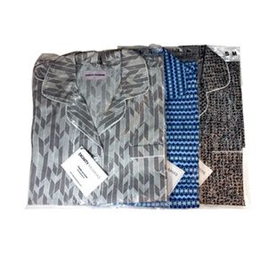 Dignity pajamas 3-Pack Mens Cotton Open Back Hospice Patient Gown