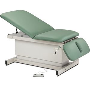 Clinton Shrouded Extra Wide Bariatric Power Exam Table with Adjustable Backrest and Drop Section