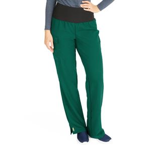 Medline Ocean Ave Womens Stretch Fabric Support Waistband Scrub Pants - Hunter Green