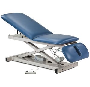 Clinton Open Base Power Table with Adjustable Backrest and Drop Section