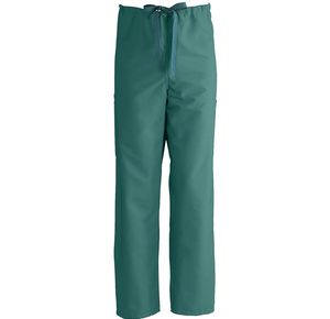Medline ComfortEase Unisex Non-Reversible Drawstring Cargo Pants - Evergreen