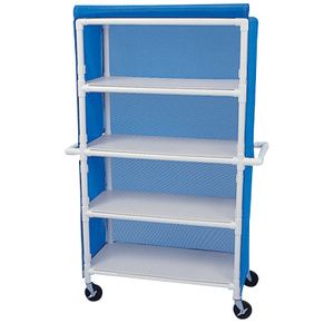 Healthline Medical Four Shelf Linen Cart With Cover