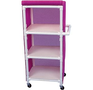Healthline Medical Three Shelf Linen Cart With Cover