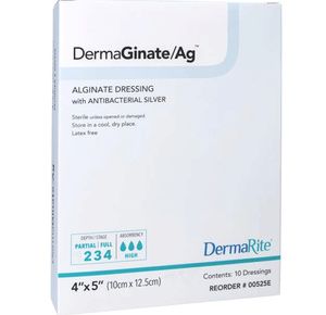 DermaRite DermaGinate Ag Alginate Dressing with Antibacterial Silver
