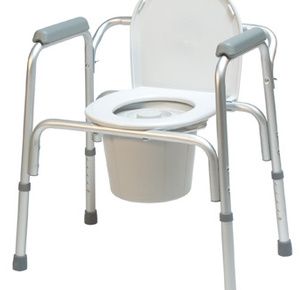 Graham-Field Lumex 3-in-1 Aluminum Commode with Removable Back Bar