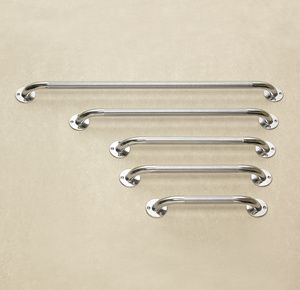 Chrome-Plated Steel Low Profile Wall Mounted Grab Bar