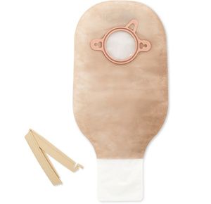 Hollister New Image Two-Piece Standard Wear Beige Drainable Pouch With Clamp Closure and Filter