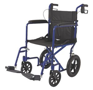 Medline Aluminum Transport Chair With 12 Inch Wheels