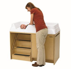 Childrens Factory Angeles Changing Table With Locking Stairs
