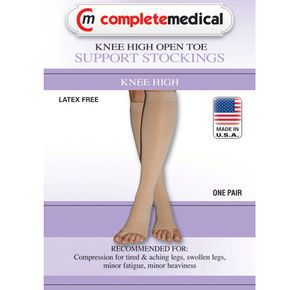 Complete Medical Extra Firm Below Knee Open Toe 30-40 mmHg Compression  Stockings