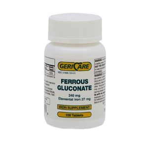 Geri-Care Ferrous Gluconate Iron Supplement