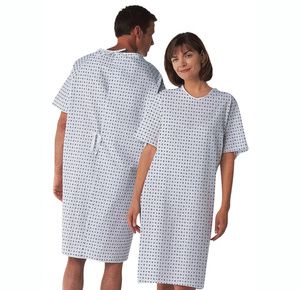 Medline Overlap Back Tie Patient Gowns