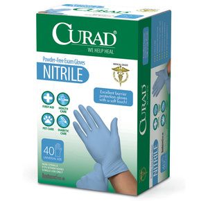 Medline Curad Powder-Free Nitrile Exam Gloves
