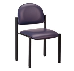 Clinton Black Frame Side Chair with Wall Guard and No Arms
