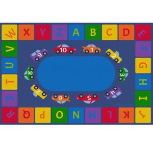 Childrens Factory Alphabet Cars Educational Rugs