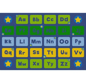 Childrens Factory Alphabet Stars Educational Rugs