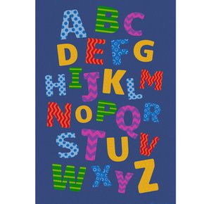 Childrens Factory Alphabet Scramble Educational Rugs