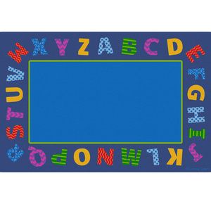 Childrens Factory Border Alphabet Scramble Educational Rugs