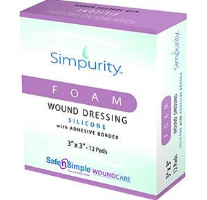 Safe N Simple Simpurity Bordered Silicone Foam Dressings