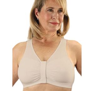  ANRIO Cotton Pocket Bra for Women Seniors Elderly Mastectomy  Post Surgery Silicone Breast Prosthesis Full Coverage Bras (Color : Beige,  Size : 85/38A) : Clothing, Shoes & Jewelry