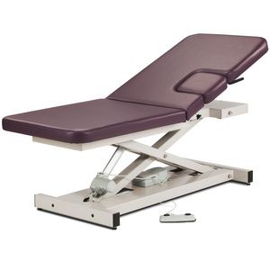 Clinton Open Base Power Imaging Table with Window Drop and Adjustable Backrest