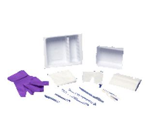 Covidien Kendall Standard Trach Care Tray with Plastic Forceps
